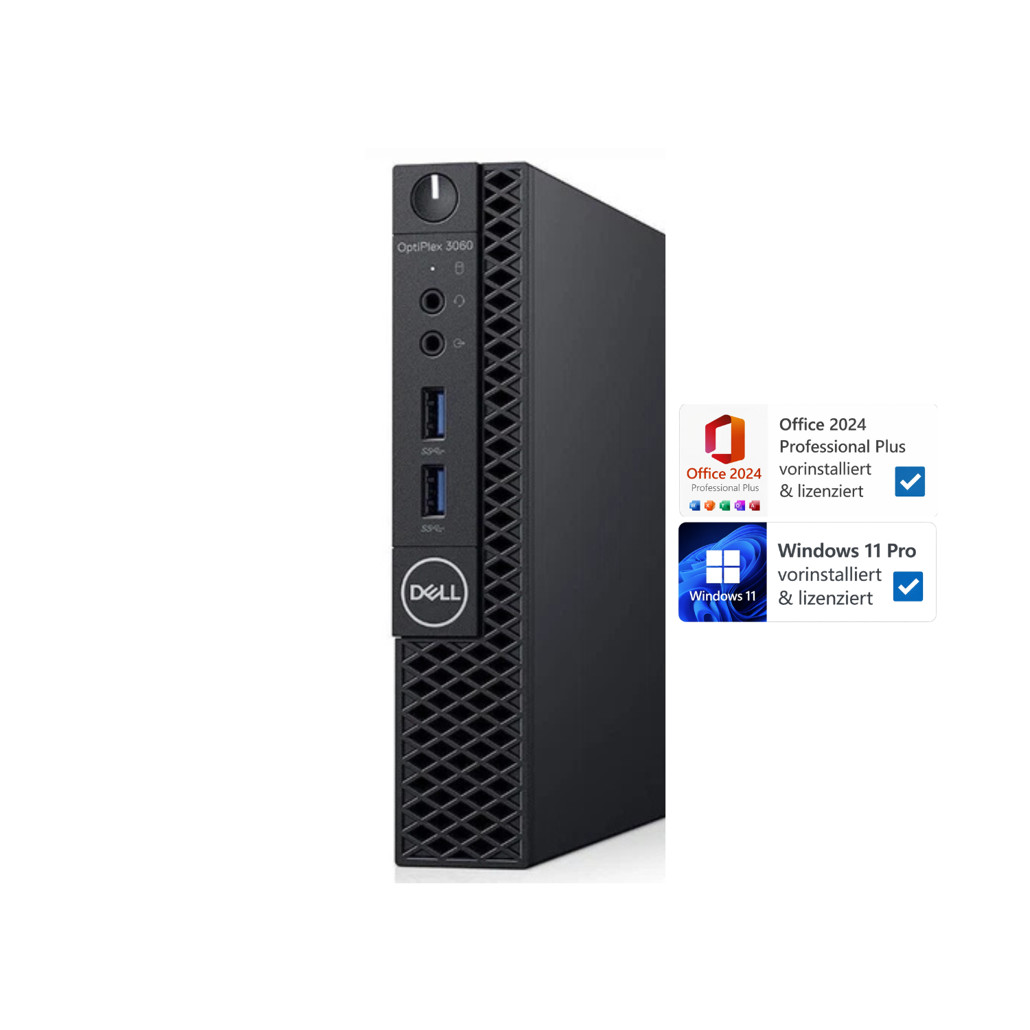 Dell OptiPlex 3060 Mini-PC | Intel Core I5-8500T | 16 GB RAM | 256 GB SSD | Windows 11 Pro | Office 2024 - Produktbild 1 von 3