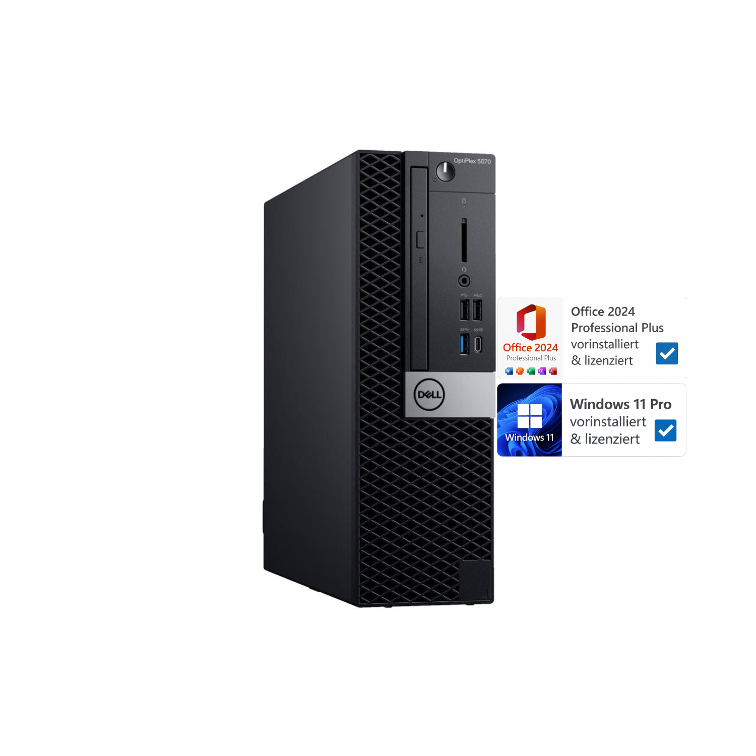 Dell OptiPlex 5070 SFF | Intel Core 9. Gen | 16 GB RAM | 256 GB SSD | Windows 11 Pro | Office 2024