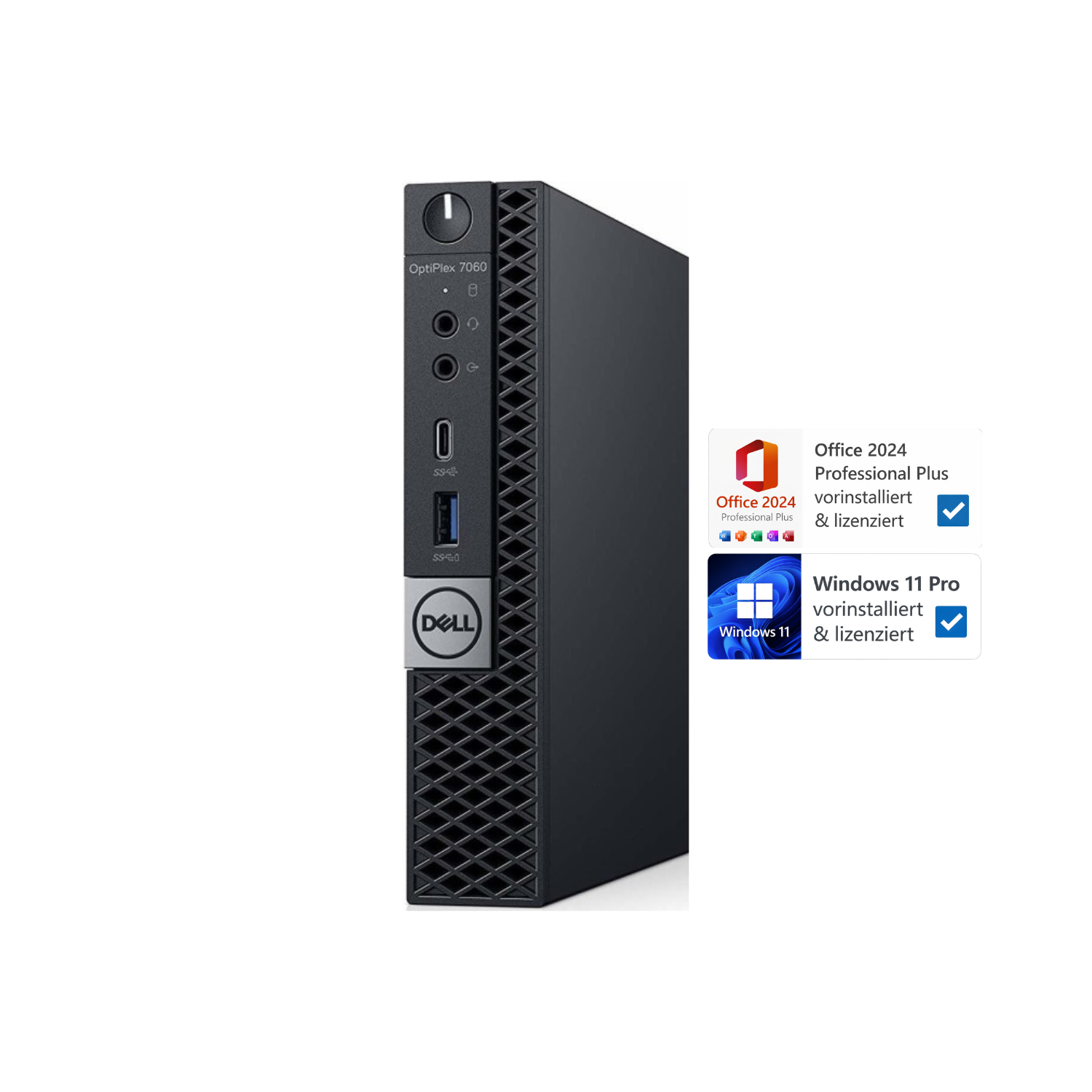 Dell OptiPlex 7060 Mini-PC | Intel Core I5-8500T | 16 GB RAM | 256 GB SSD | Windows 11 Pro | Office 2024 - Produktbild 1 von 3