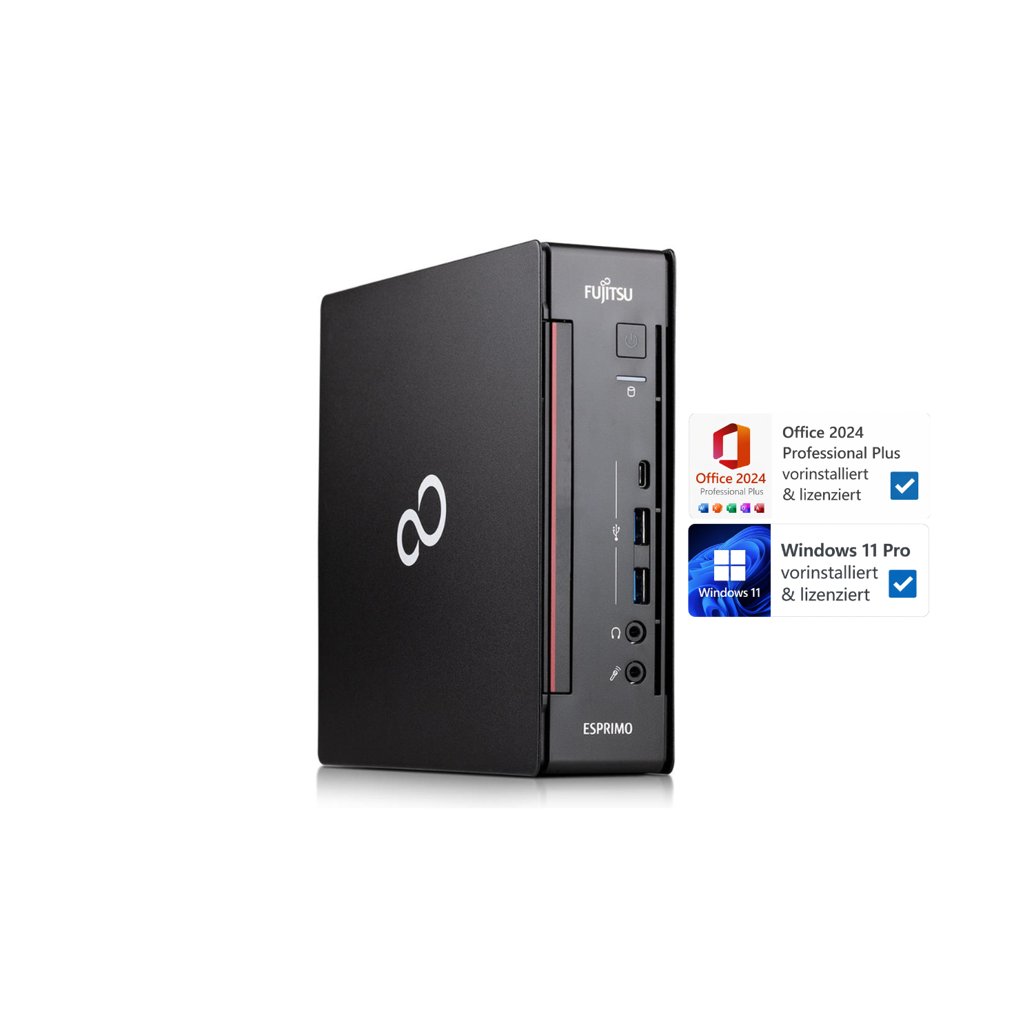 Fujitsu ESPRIMO Q958 Mini-PC | Intel Core I7-9700T | 16 GB RAM | 256 GB SSD | Windows 11 Pro | Office 2024 - Bild 1