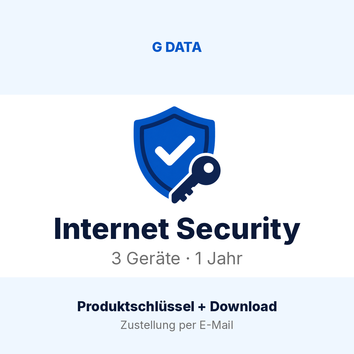 G DATA Internet Security — 3 Geräte, 1 Jahr | Produktschlüssel + Download | Lieferung per E-Mail – Refurbished kaufen bei MJtronics