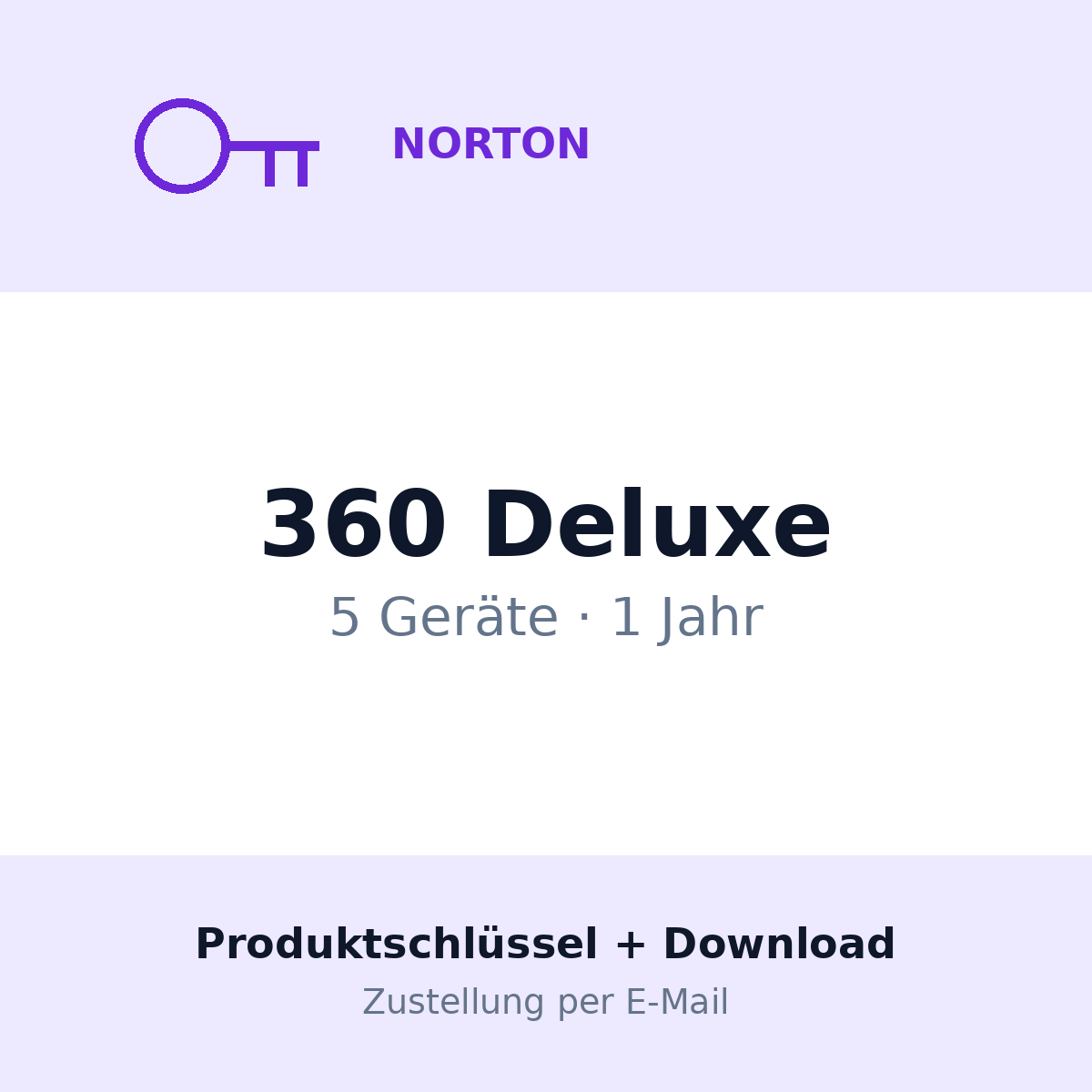 Norton 360 Deluxe — 5 Geräte, 1 Jahr | Produktschlüssel + Download | Lieferung per E-Mail - Ansicht 1