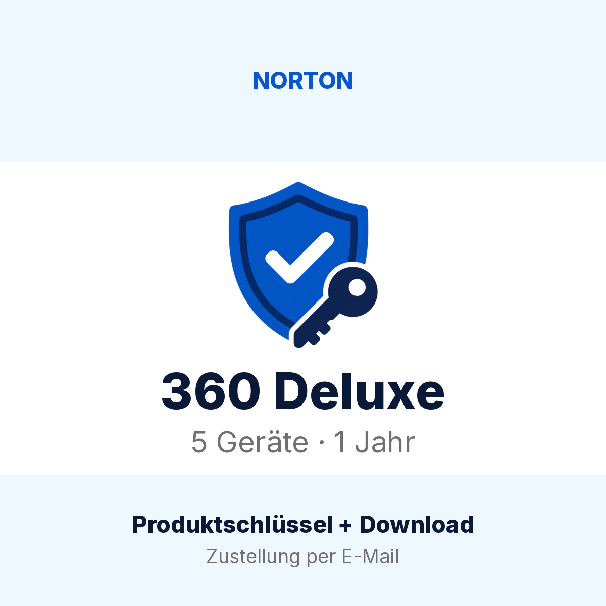 Norton 360 Deluxe — 5 Geräte, 1 Jahr | Produktschlüssel + Download | Lieferung per E-Mail – Refurbished kaufen bei MJtronics