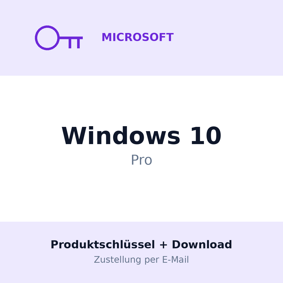 Microsoft Windows 10 Pro | Produktschlüssel + Download | Lieferung per E-Mail - Ansicht 1