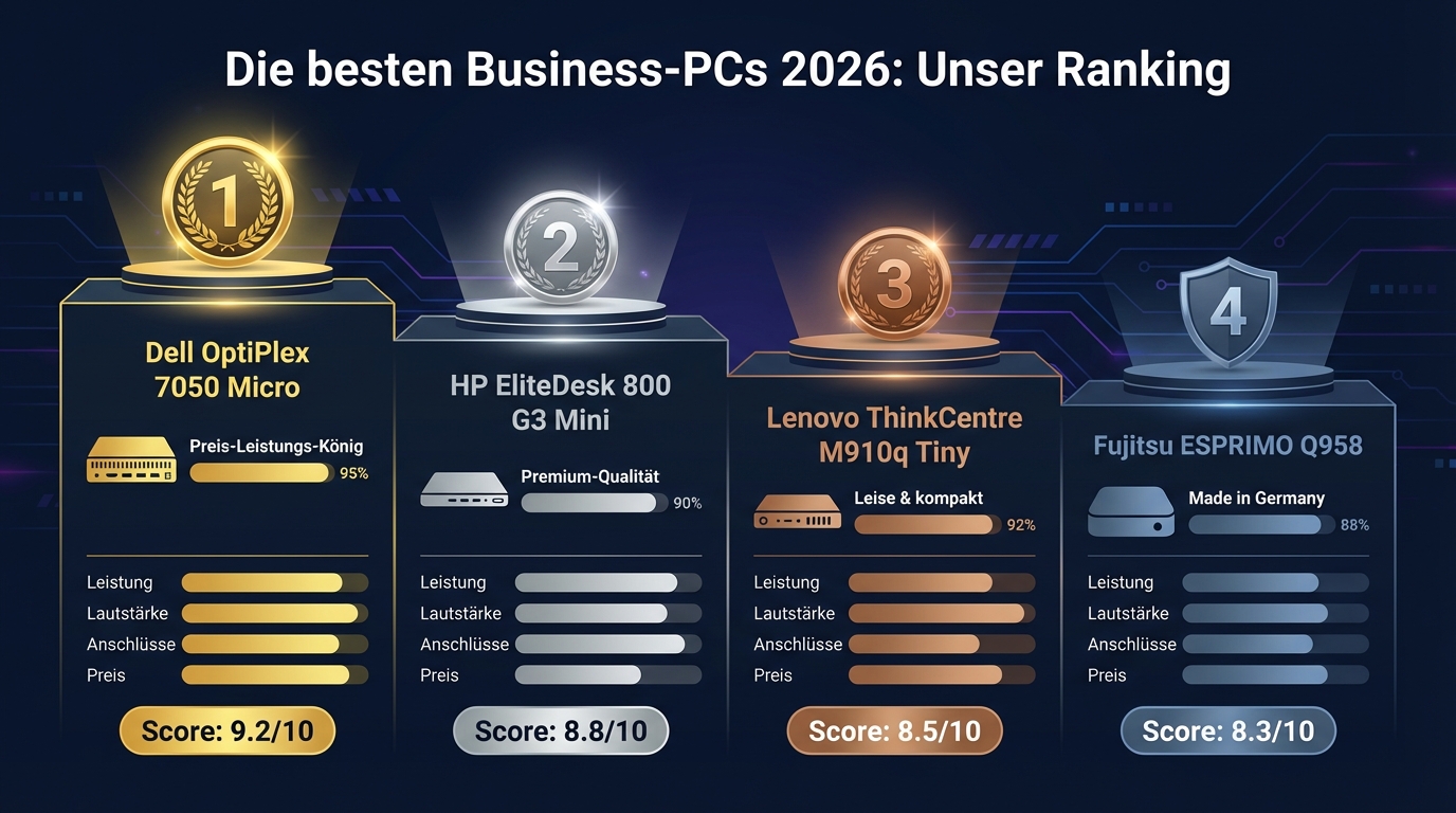 Die besten Business-PCs 2026: Top 4 Ranking